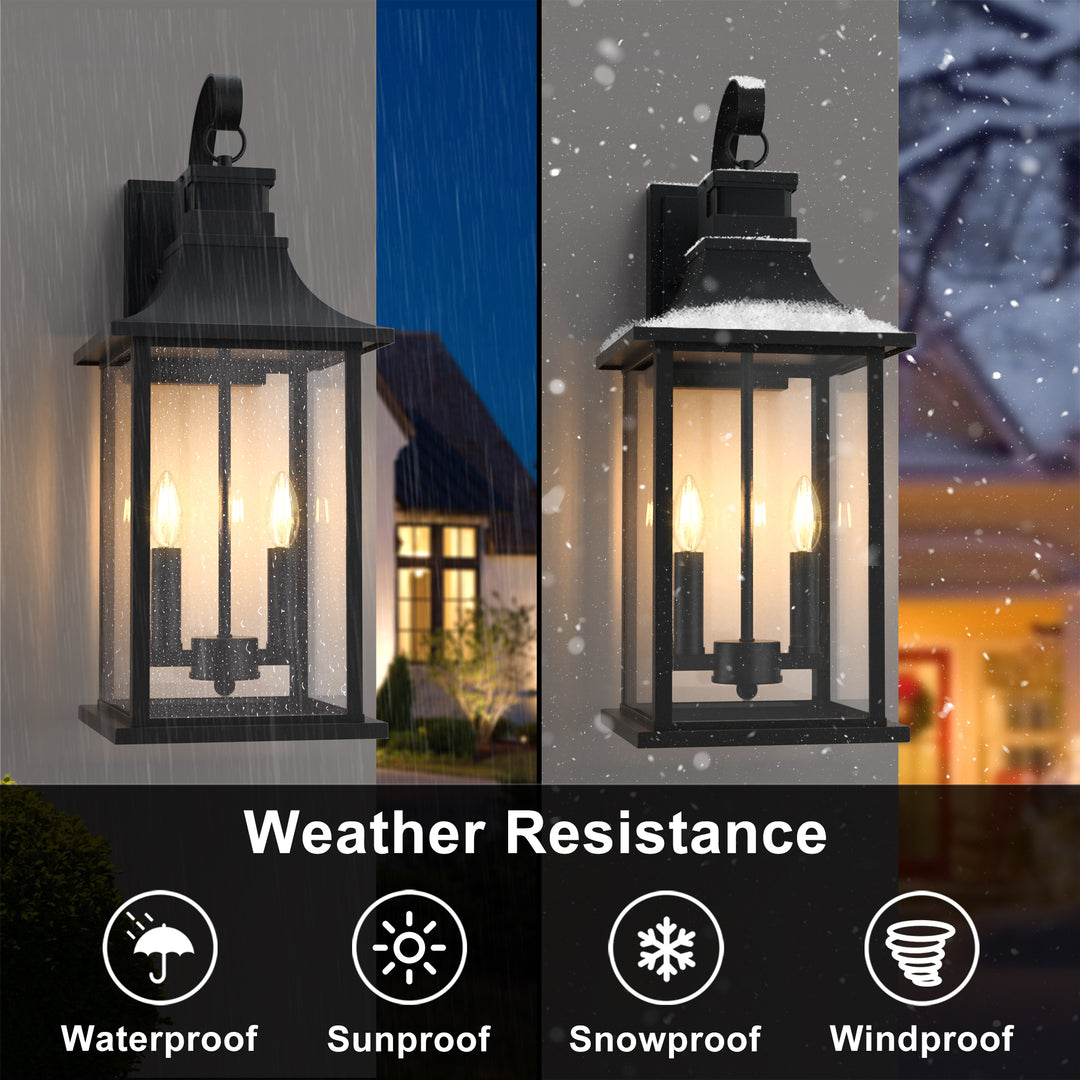 Solstice 1 - Light 19"H Aluminium Outdoor Wall Lantern With Dusk To Dawn And Motion Sensor #7059