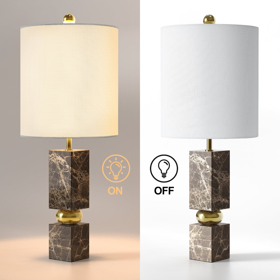 Lustre 25 "Hardware + Marble Desk Lamp #T273