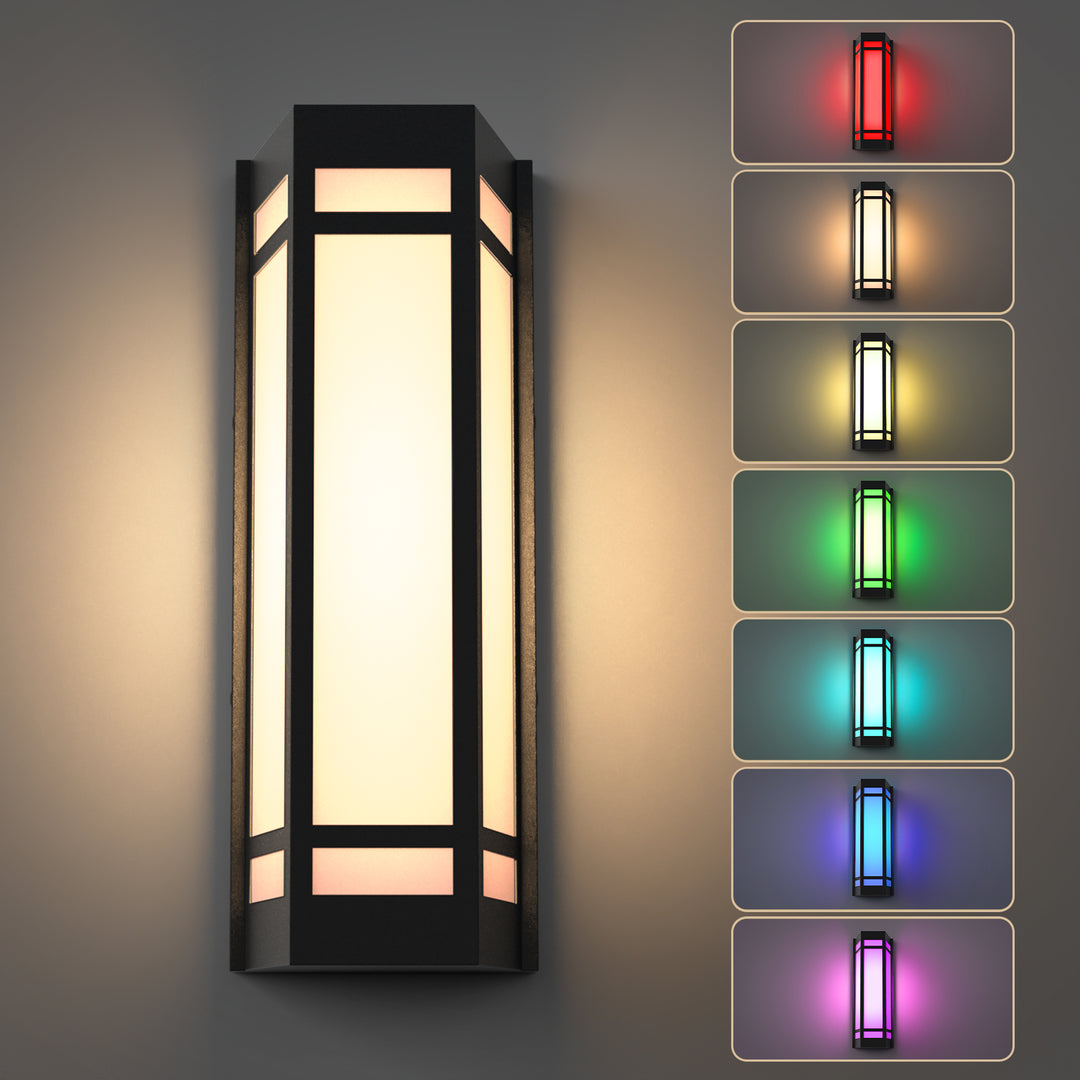 Solstice 15" Outdoor Rgb Wall Light With Remote&App #7078
