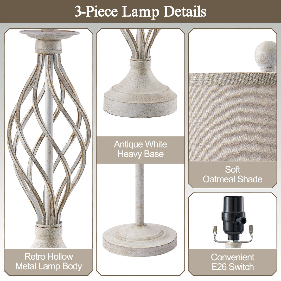 Maxax Traditional Floor & Table Lamp Set of 3 #TF22