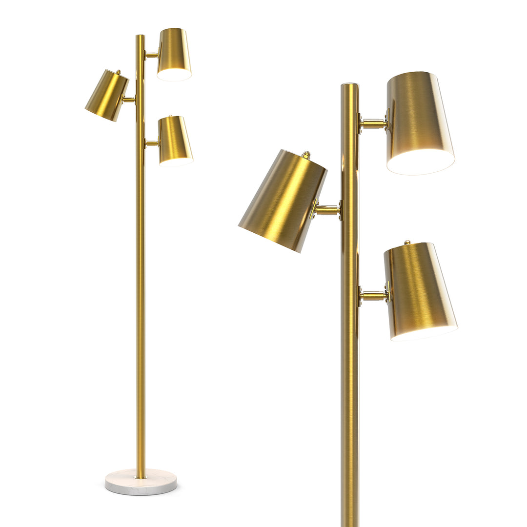 3-Head Adjustable Gold Nordic Minimalist Floor Lamp #F265