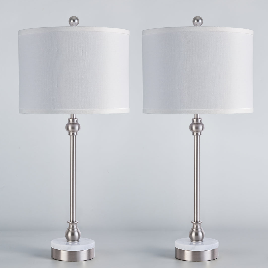 28.3" Marble And Metal Table Lamp For Living Room/bedroom (Set of 2) #T264