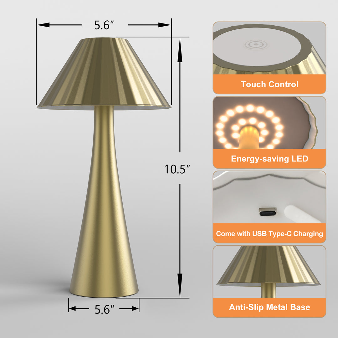 Finesse Minimalist Touch Control Cordless Table Lamp #T256