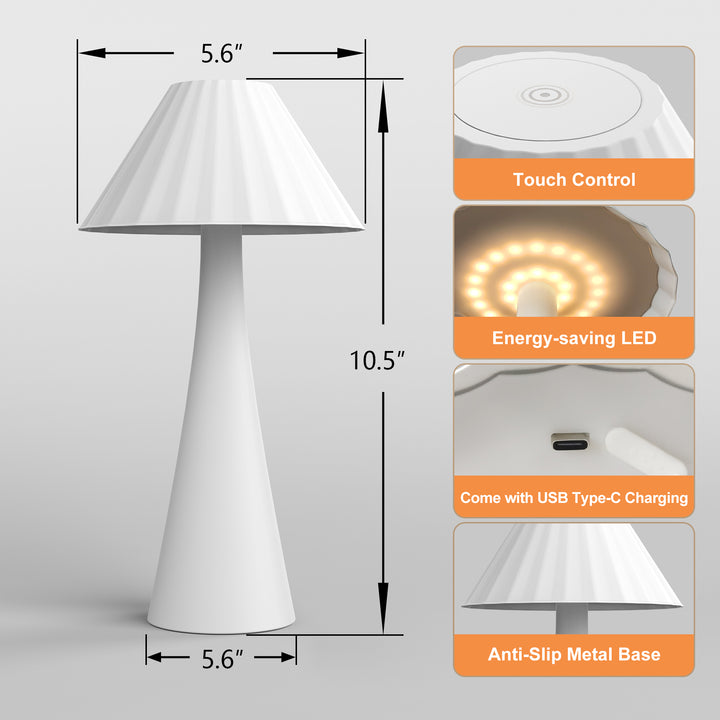 Finesse Minimalist Touch Control Cordless Table Lamp #T256