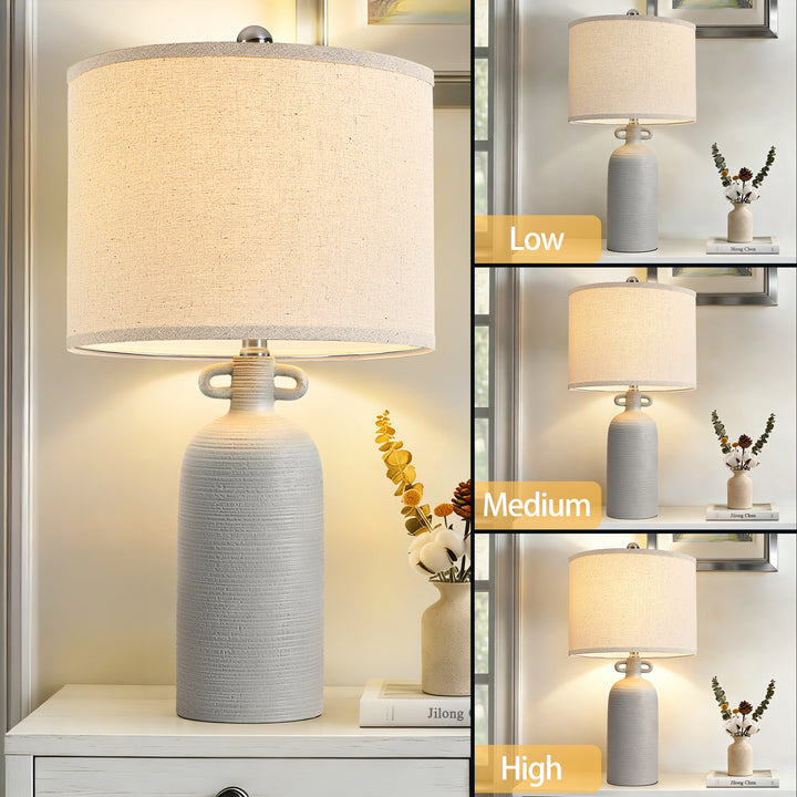 Illume 24'' White Ceramic Table Lamp (Set Of 2) #T192