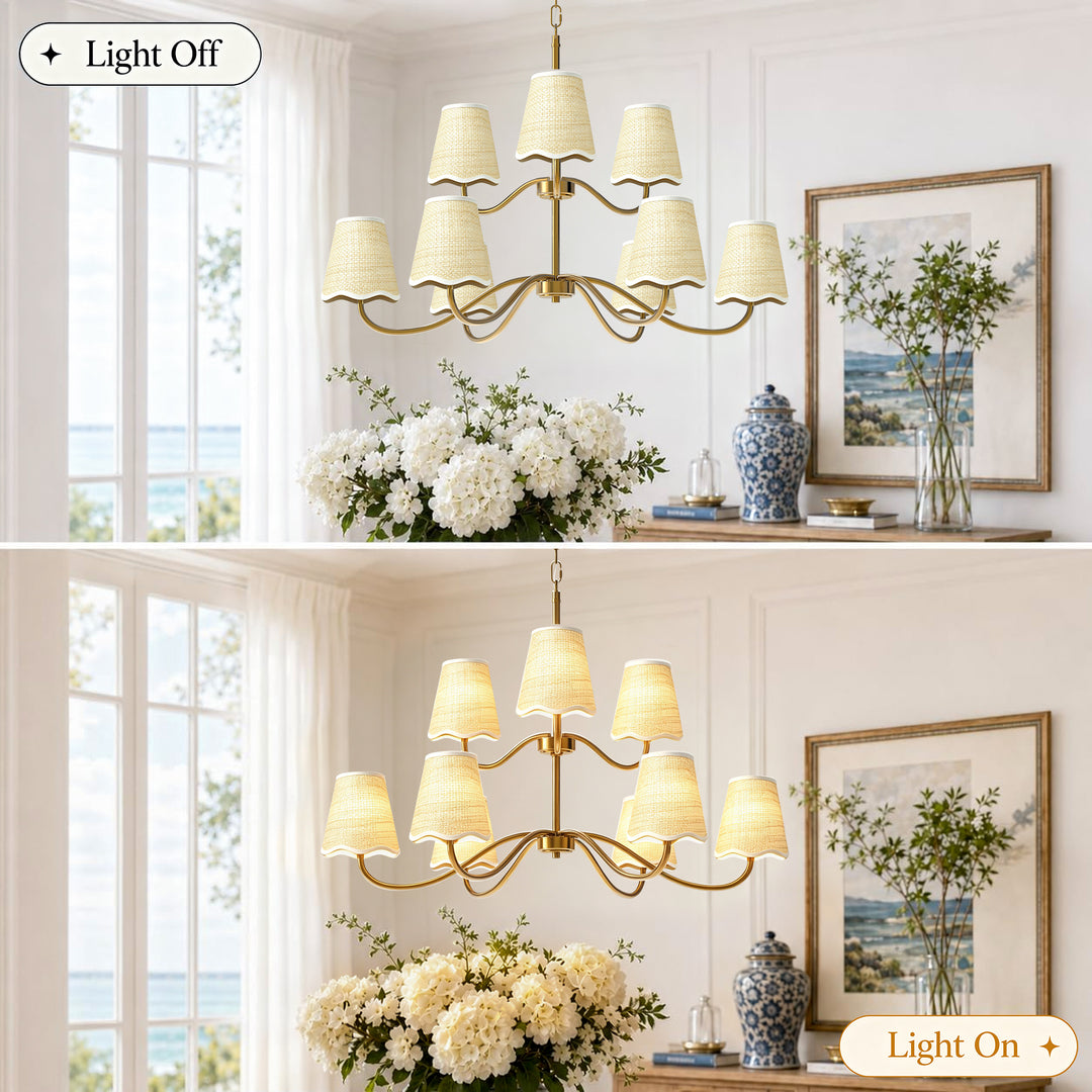 6" H Paper Rope Empire Lamp Shade (Set of 6) 