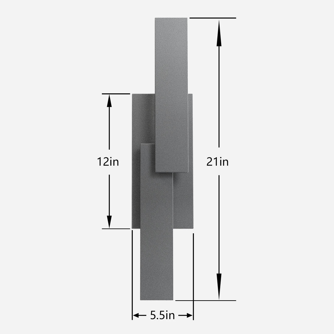 21''H Dimmable Iron Led Wall Light #7050-1BK