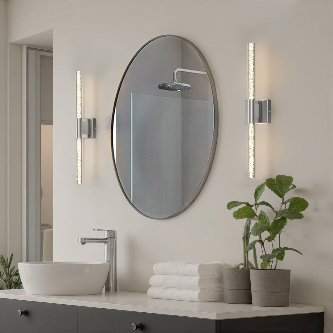 Glint 24''H Dimmable Led Outdoor Sconce With Tempered Glass #7082