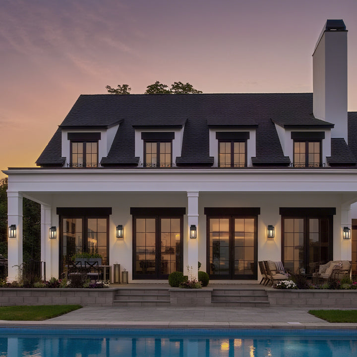 Large Outdoor Wall Lights, 18IN Modern Exterior Lighting Fixtures with White E12 Base, Wall Mount Lantern Waterproof Outside Sconce for House Porch Patio Yard Front Door #7067-2BK