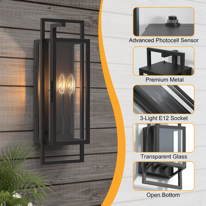 Outdoor Wall Lights #7030-3BK