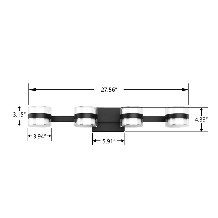 Lumin 3 - Light Dimmable LED Vanity Light #MX21046