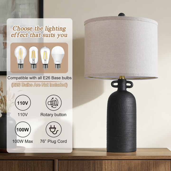 Illume 24'' White Ceramic Table Lamp (Set Of 2) #T192