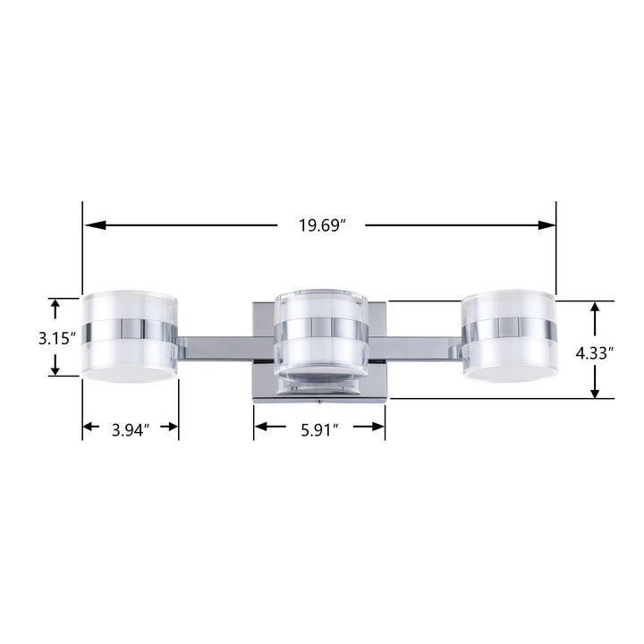 Lumin 3 - Light Dimmable LED Vanity Light #MX21046