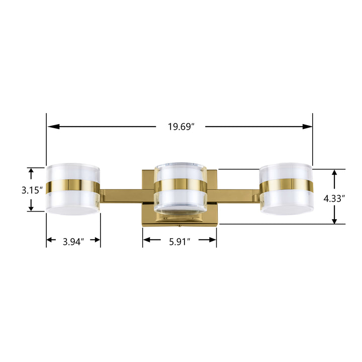 Lumin 3 - Light Dimmable LED Vanity Light #MX21046