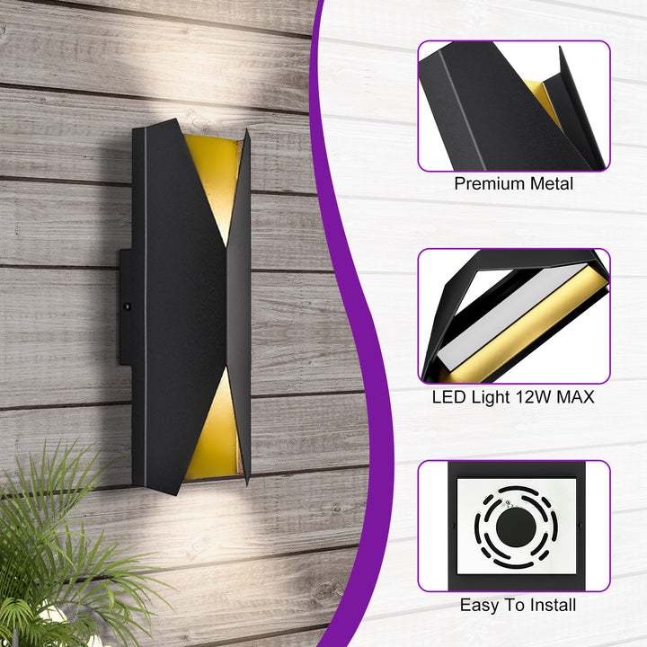 Brandalynn 2 - Lights 15''h Led Outdoor Wall Sconce #7081