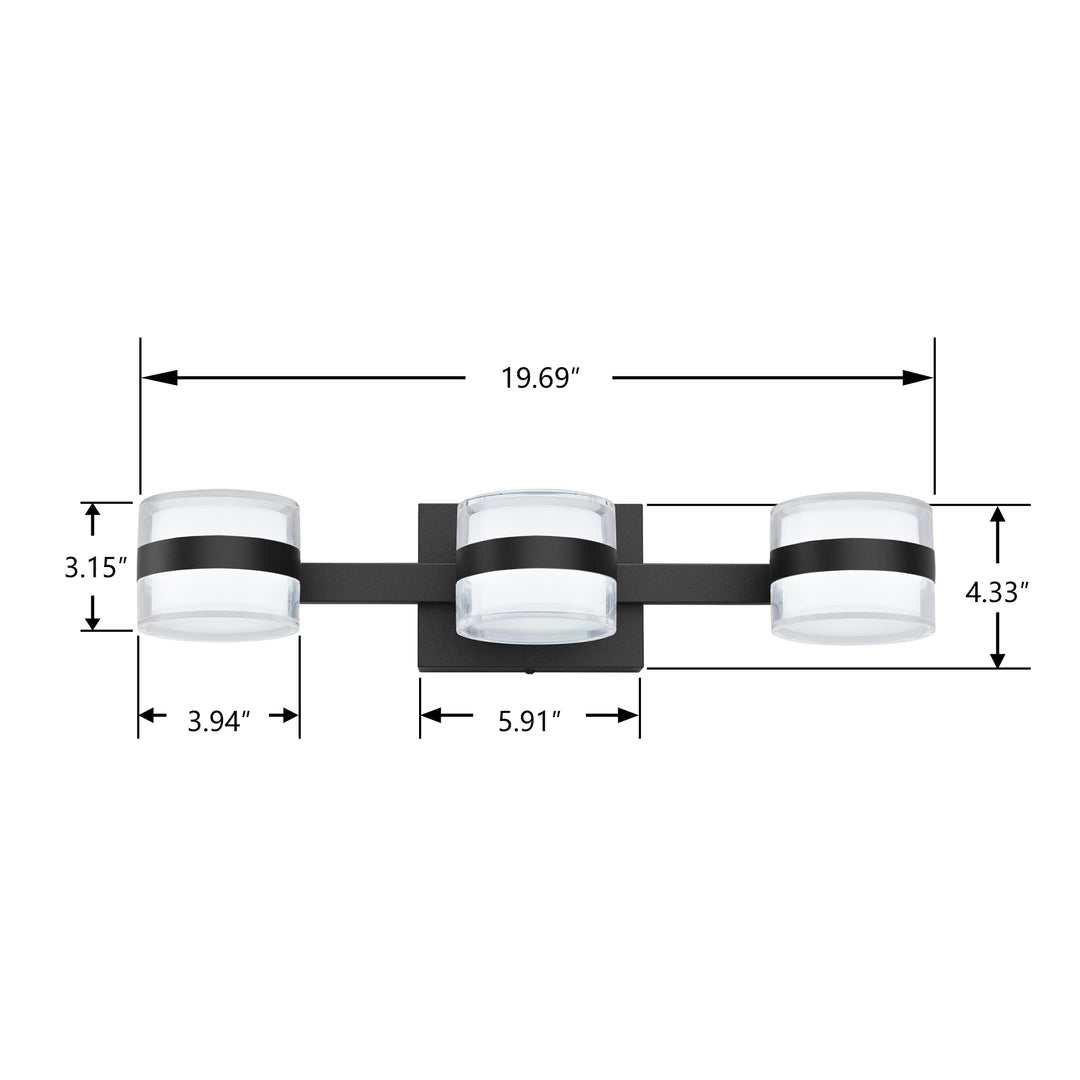 Lumin 3 - Light Dimmable LED Vanity Light #MX21046