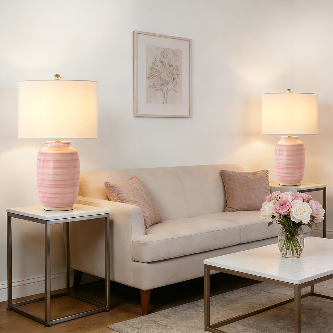 25 '' Blue Ceramic Table Lamp #T176