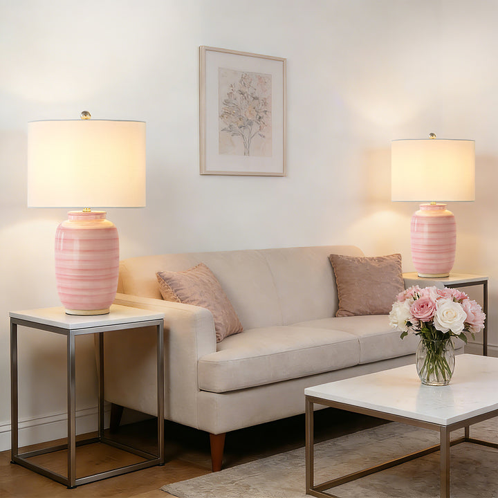 25 '' Blue Ceramic Table Lamp #T176