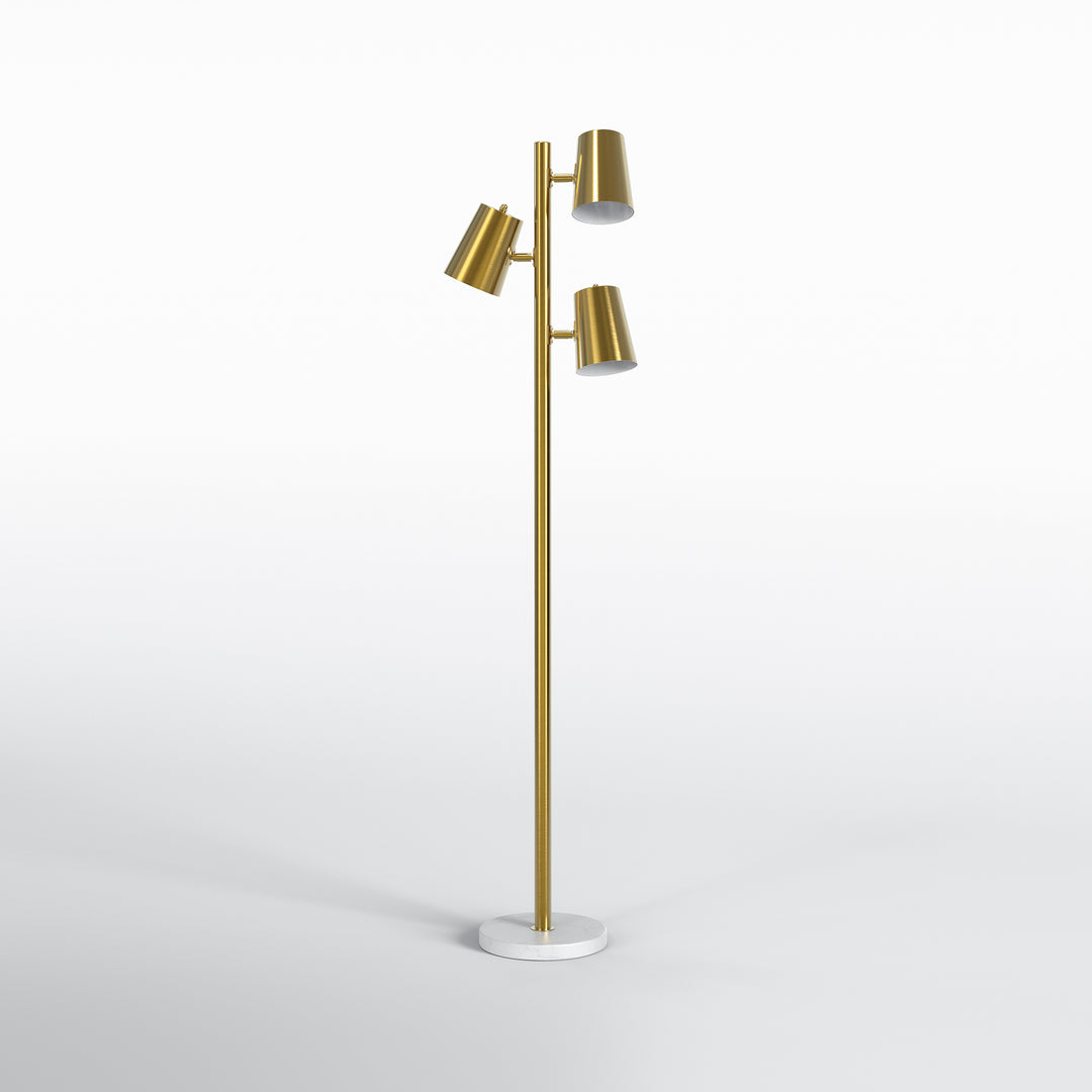 3-Head Adjustable Gold Nordic Minimalist Floor Lamp #F265-WD