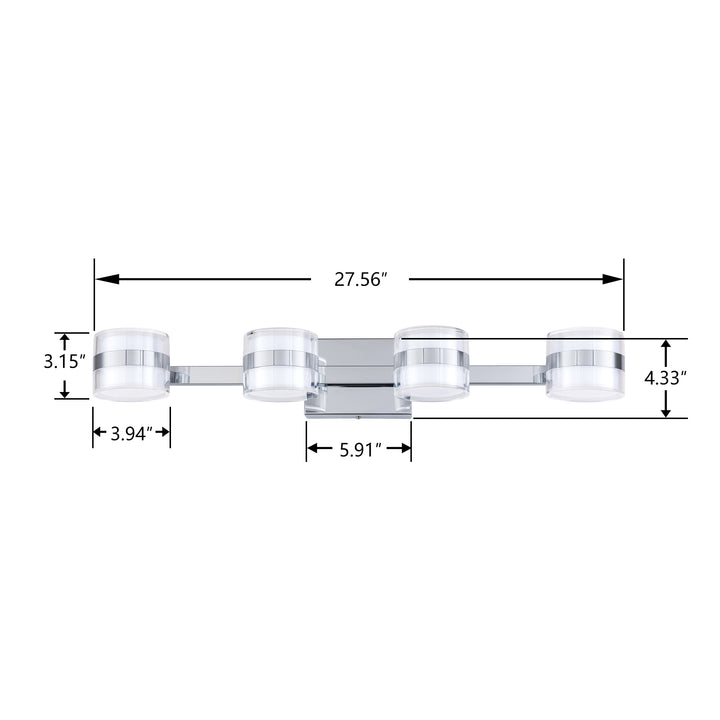 Lumin 3 - Light Dimmable LED Vanity Light #MX21046