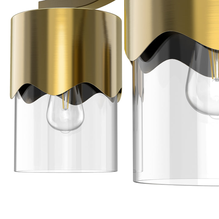 Glimmer 15.75 "- 3 Lights Modern Cluster Brushed Brass/Matte Black/Brushed Nickel Semi Flush Mount Lighting Fixture For Hallway/Laundry Room #29036