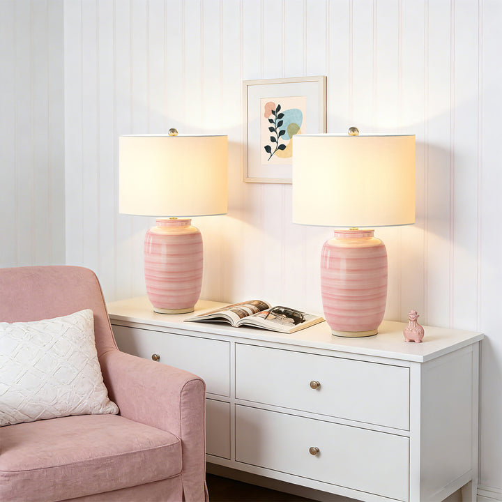 25 '' Blue Ceramic Table Lamp #T176