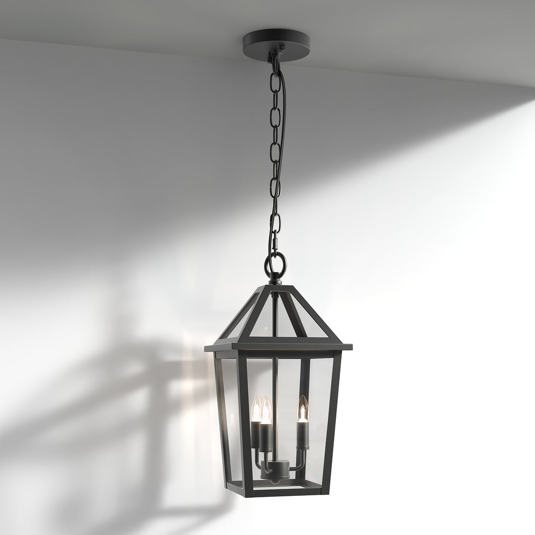 3 Light 16.4''H Iron Outdoor Hanging Lantern #7048