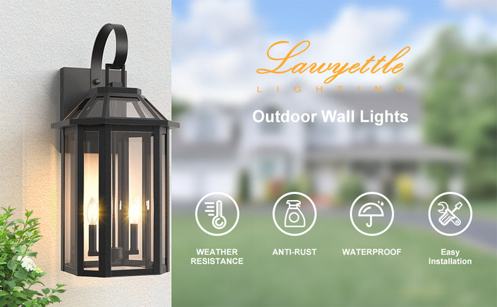 Solstice Matte Black Outdoor Wall Lantern With Tempered Glass #7065
