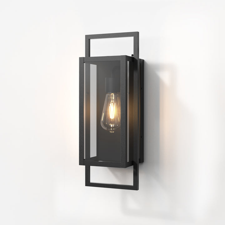 Solstice 1 - Light Glass Outdoor Wall Lantern with Dusk to Dawn #7057