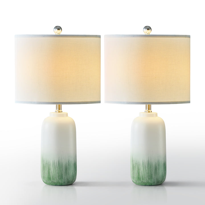 23.5" Chanise Ceramic Table Lamp For Living Room/Bedroom (Set of 2) #T198