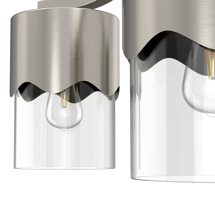 Glimmer 15.75 "- 3 Lights Modern Cluster Brushed Brass/Matte Black/Brushed Nickel Semi Flush Mount Lighting Fixture For Hallway/Laundry Room #29036