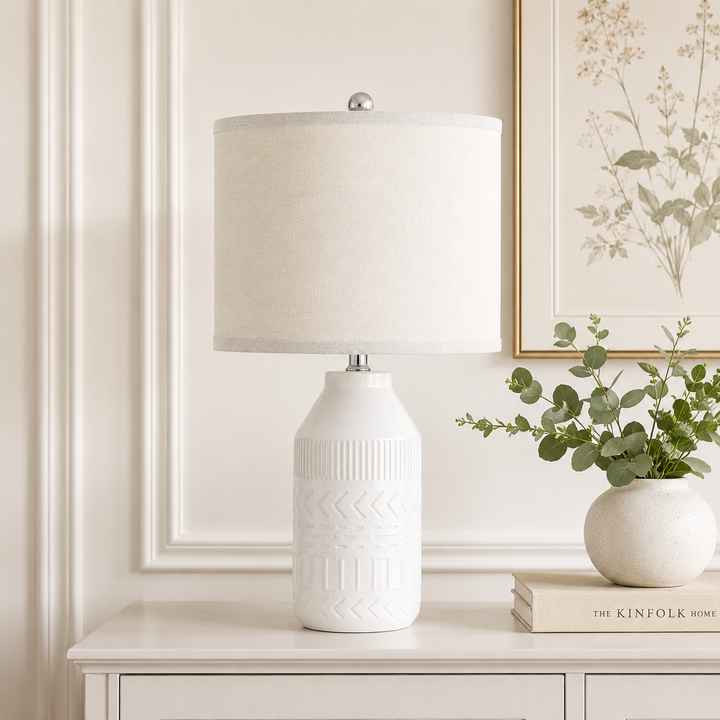 Allon Ceramic Table Lamp For Living Room/bedroom (Set of 2) #T181