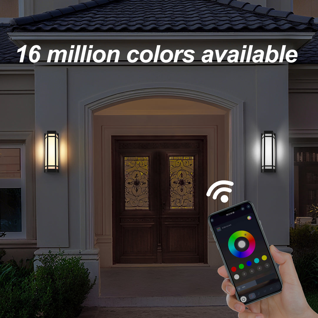 Solstice 15" Outdoor Rgb Wall Light With Remote&App #7078
