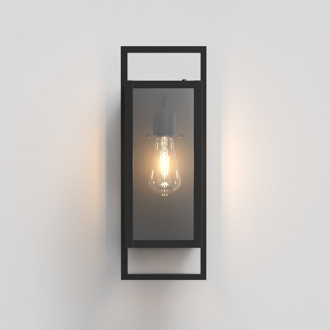 Solstice 1 - Light Glass Outdoor Wall Lantern with Dusk to Dawn #7057