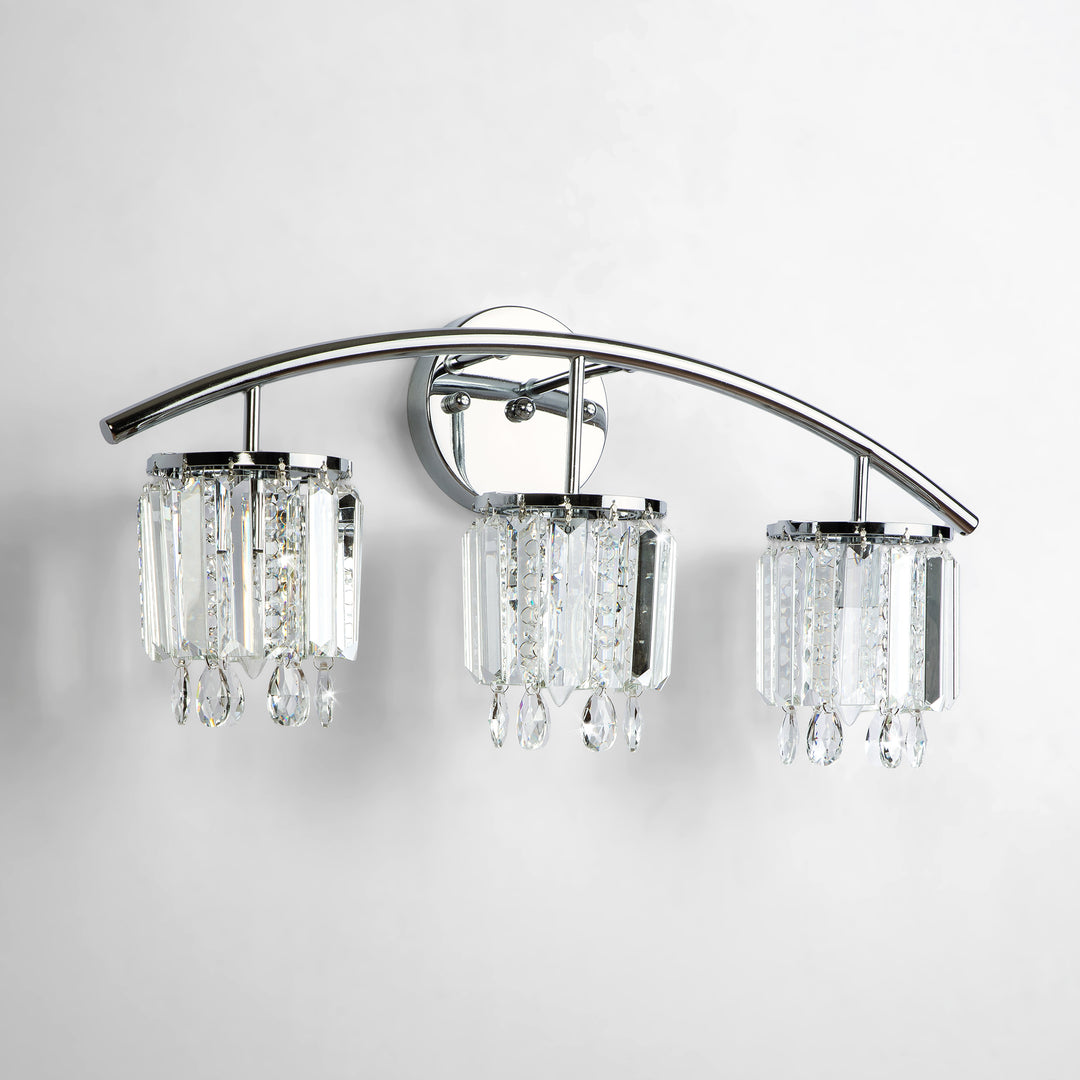 Dimmable Bathroom Vanity Light With Crystal Shade #19233