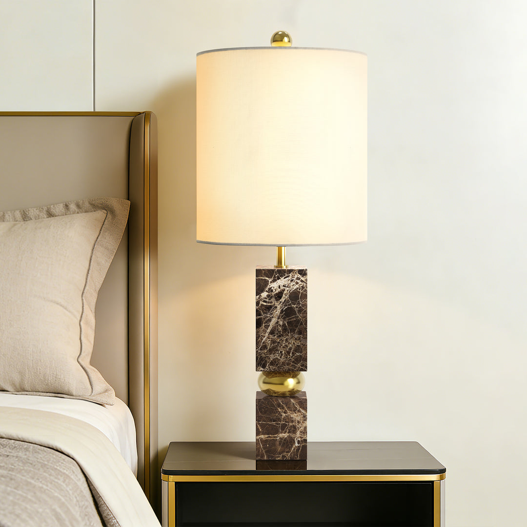 Lustre 25 "Hardware + Marble Desk Lamp #T273