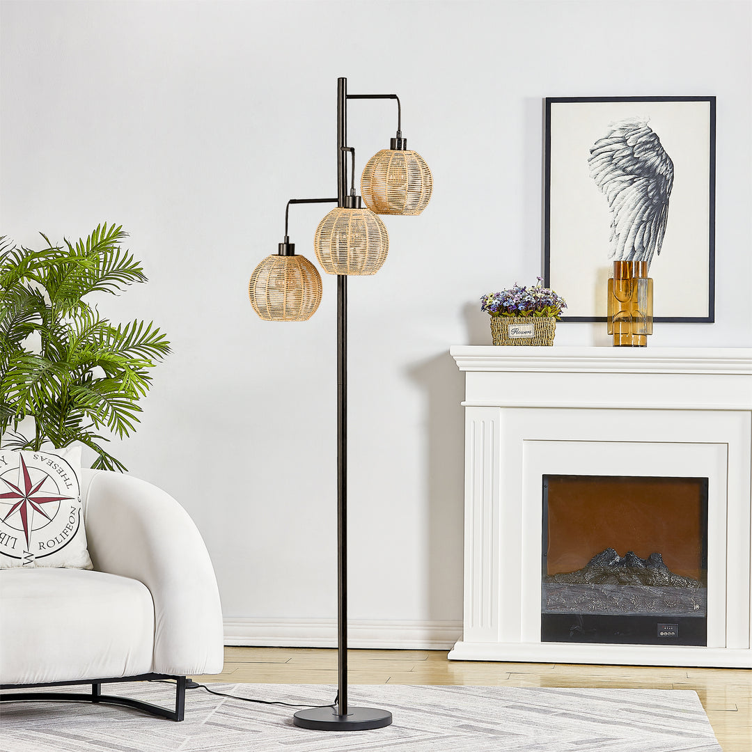 71.5'' Black Tree Floor Lamp For Living Room/bedroom