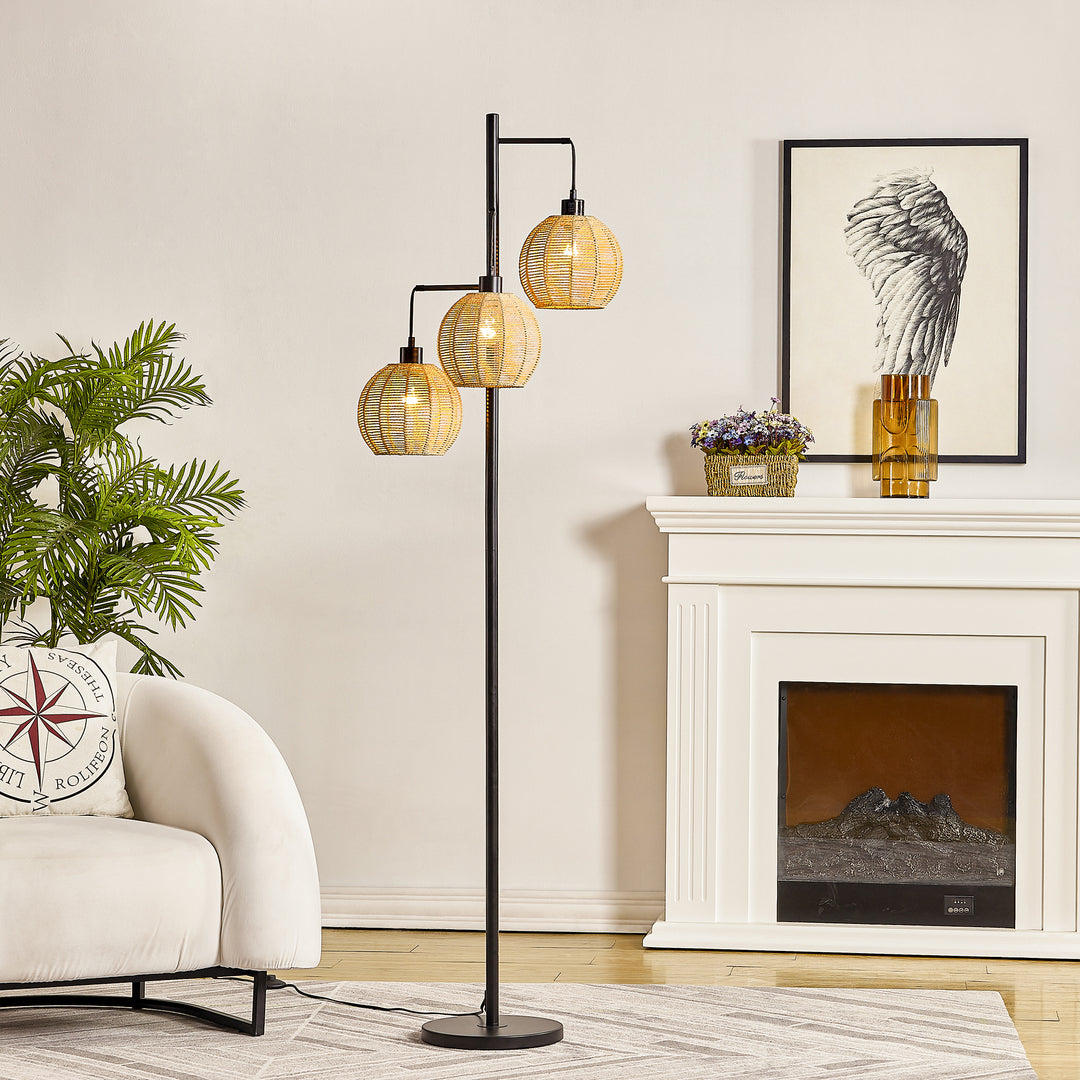 71.5'' Black Tree Floor Lamp For Living Room/bedroom