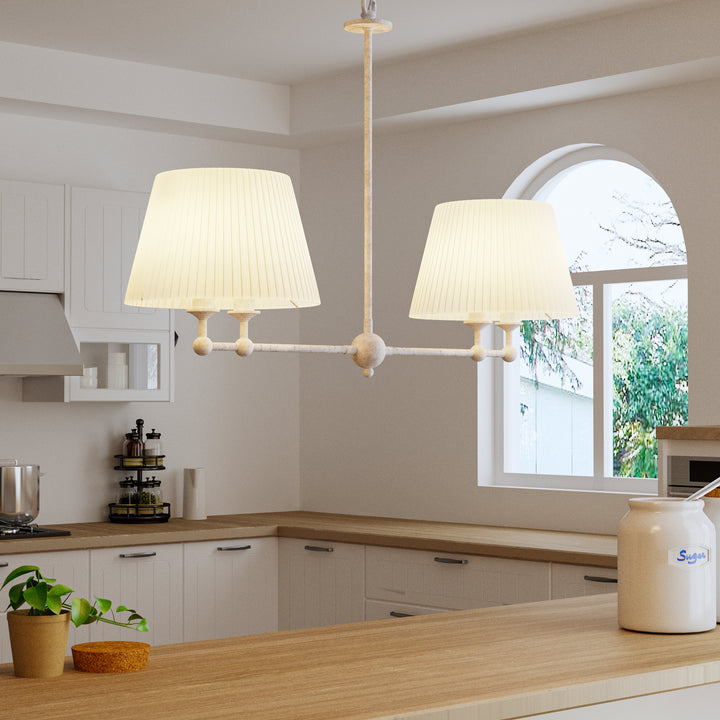 4-Light Dimmable Classic And Traditional Shaded Liner Pendant #19227