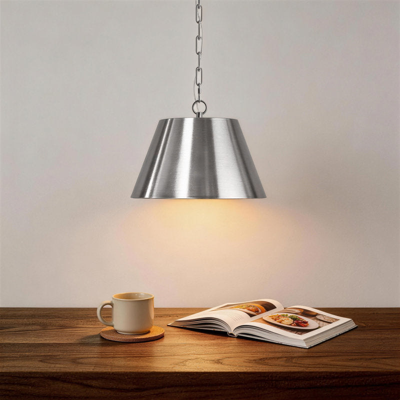 1-Light Modern Cone Pendant Light 12"/18" Wide Hanging Fixture for Kitchen Island #53005