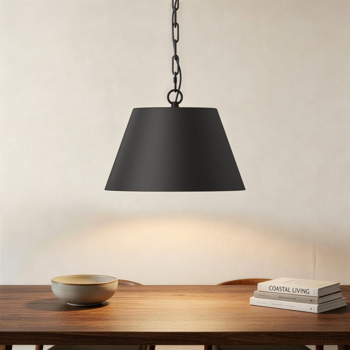 1-Light Modern Cone Pendant Light 12"/18" Wide Hanging Fixture for Kitchen Island #53005