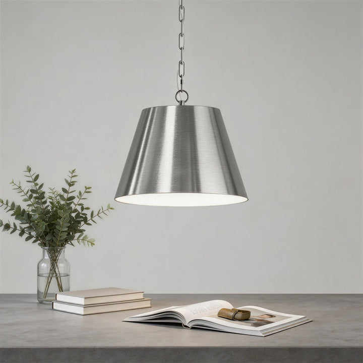 1-Light Modern Cone Pendant Light 12"/18" Wide Hanging Fixture for Kitchen Island #53005
