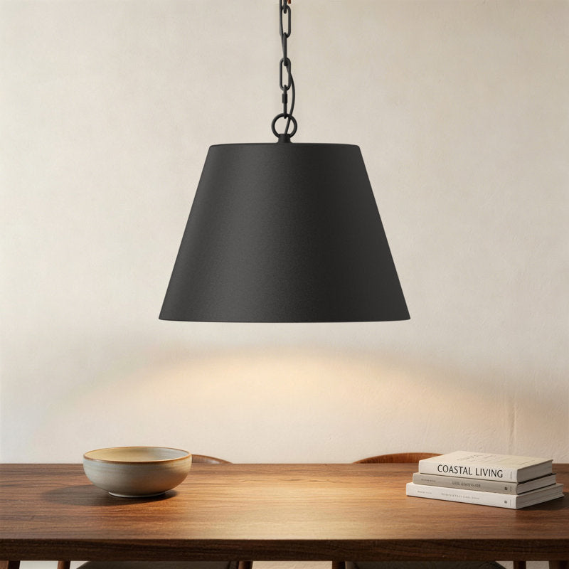 1-Light Modern Cone Pendant Light 12"/18" Wide Hanging Fixture for Kitchen Island #53005