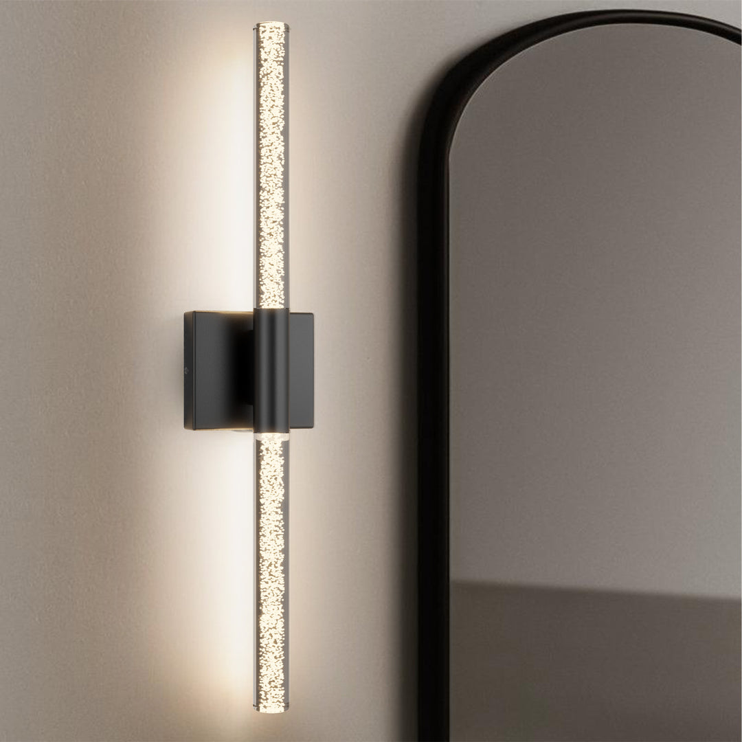 Glint 24''H Dimmable Led Outdoor Sconce With Tempered Glass #7082