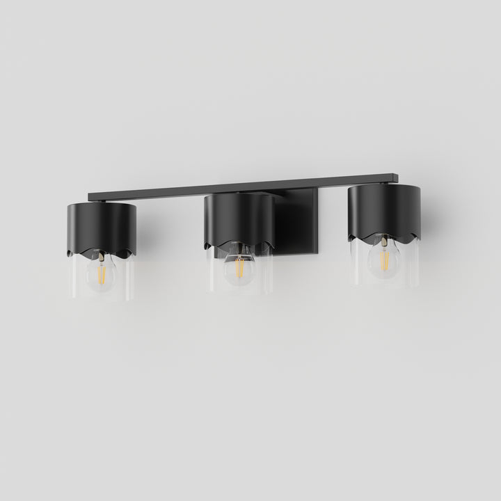 Lumin 3-light Dimmable Vanity Light With Scalloped Metal Shade
