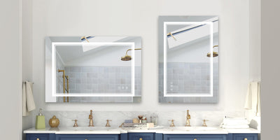 Maxax Modern Frameless Anti-Fog LED Lighted Dimmable Wall Mounted Bathroom Vanity Mirror #MXML01-79