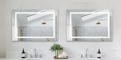 Maxax Modern Frameless Anti-Fog LED Lighted Dimmable Wall Mounted Bathroom Vanity Mirror #MXML01-79