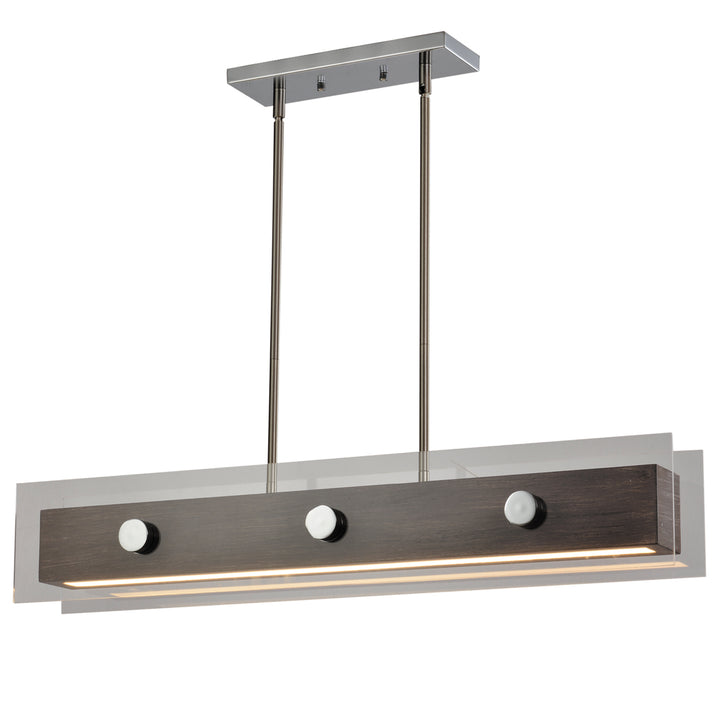 Maxax 1- Light Kitchen Island Linear LED Chandelier Lighting Fixture #MX2026-P3