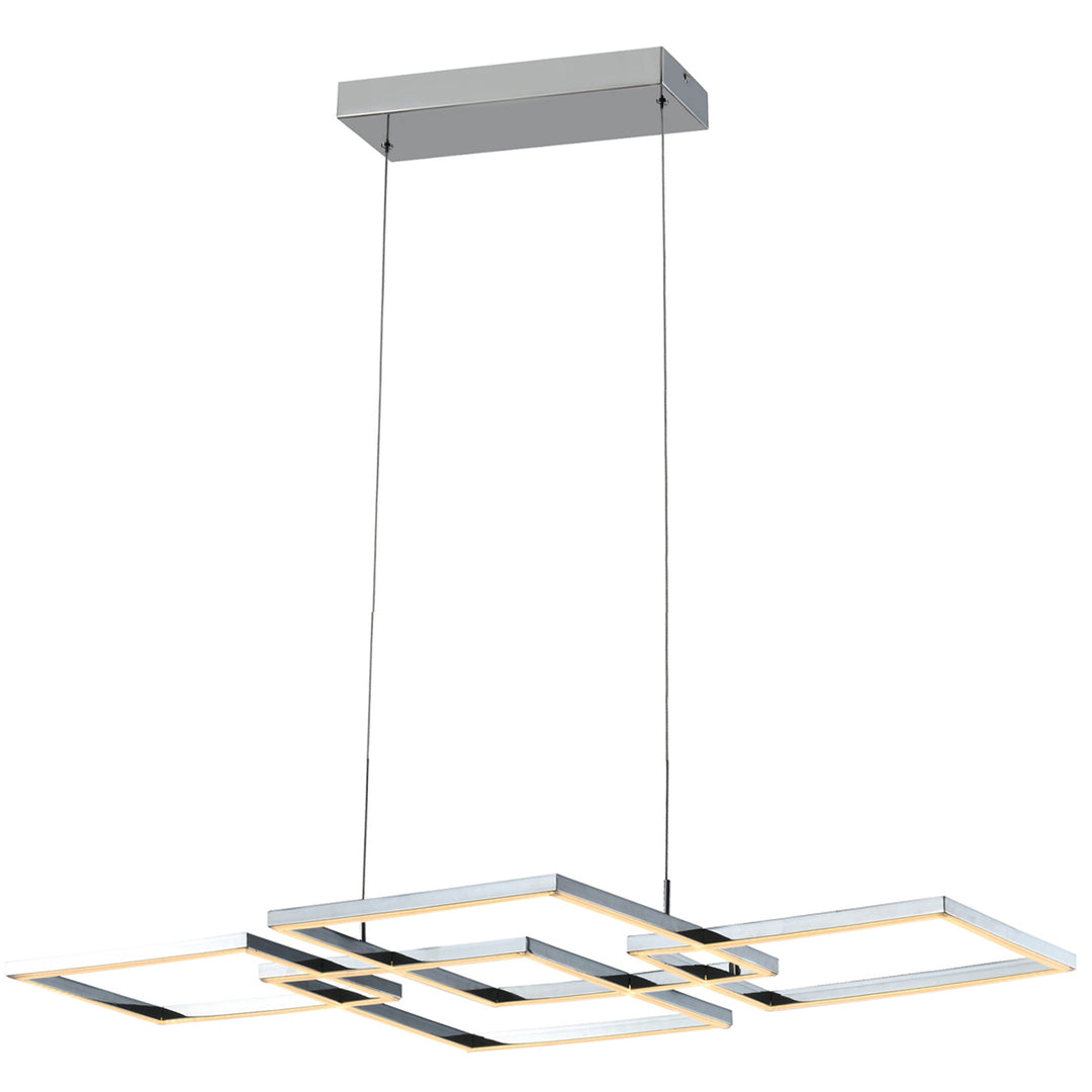 Zaza Designs 4- Light Kitchen Island modern linear  led chandelier #6502-4CH