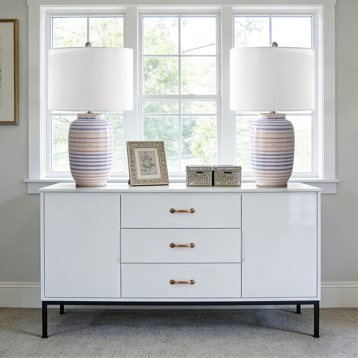 25 '' Blue Ceramic Table Lamp #T176